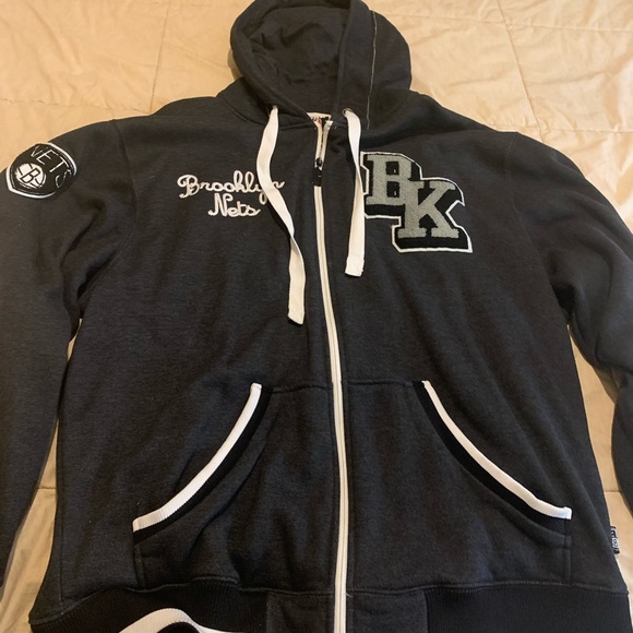 MENS BROOKLYN NETS HOODIE LIKE NEW SIZE 1X-2X - Picture 1 of 8